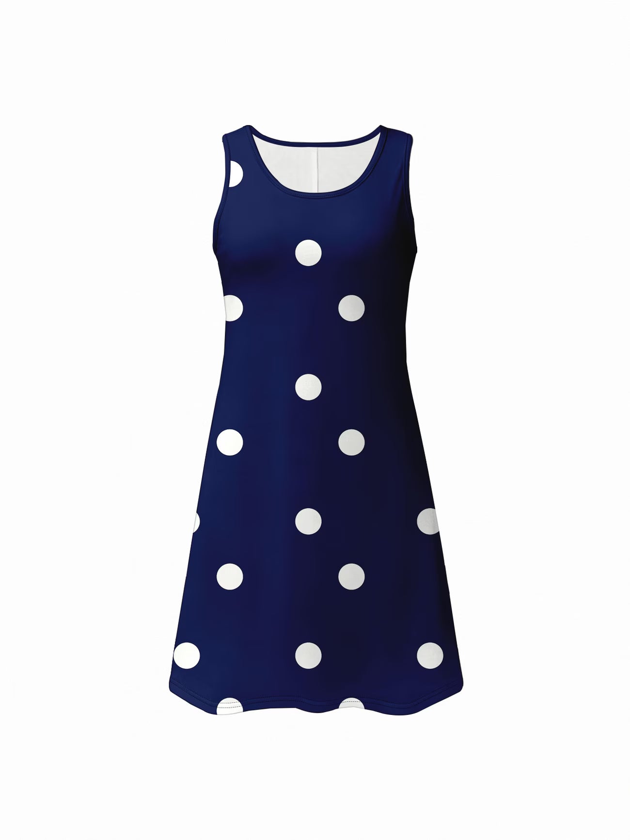 Women's Round Neck Printed Dress with Pockets