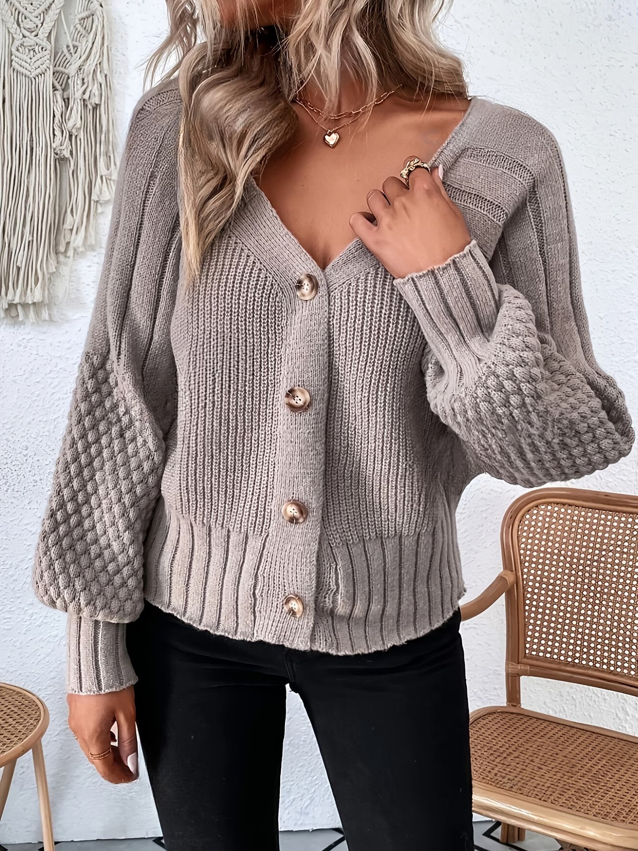 Button-Up Cardigan Sweater