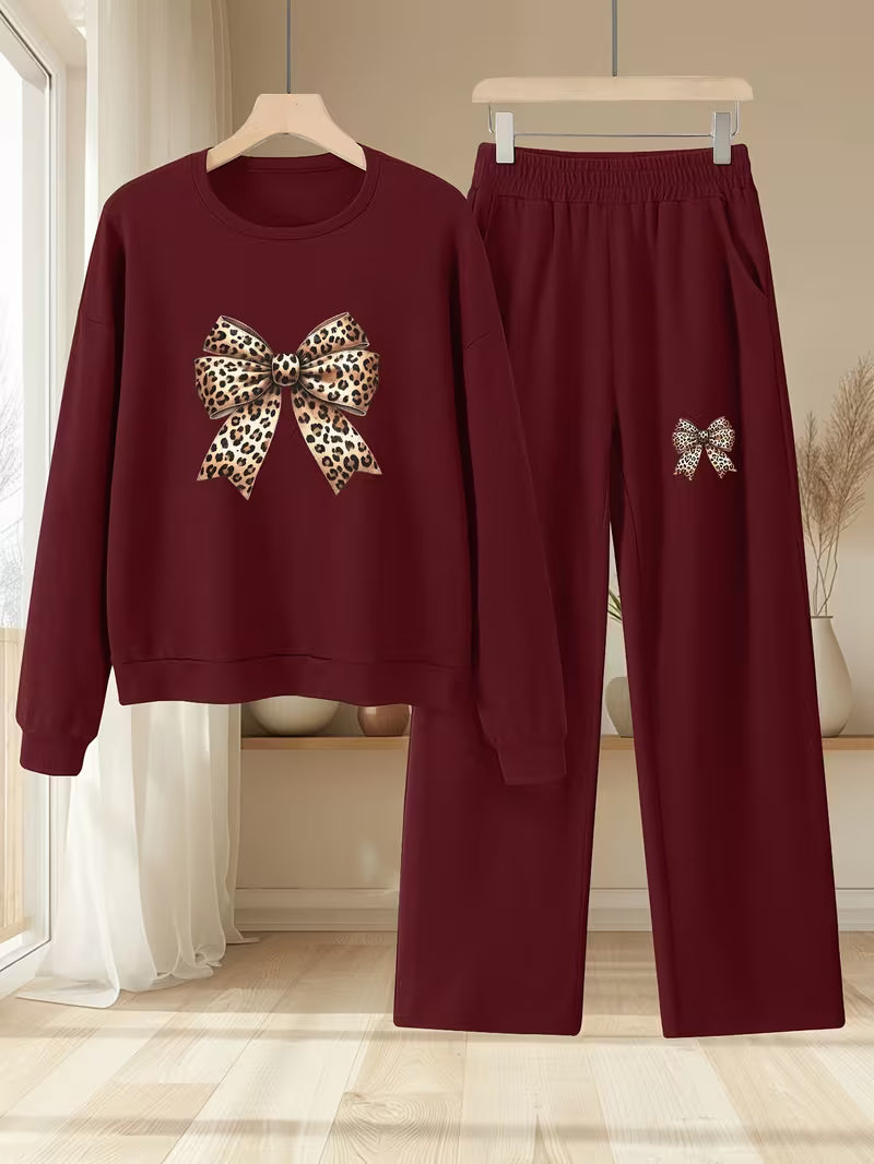 2pcs Set Autumn-Winter New Butterfly Print