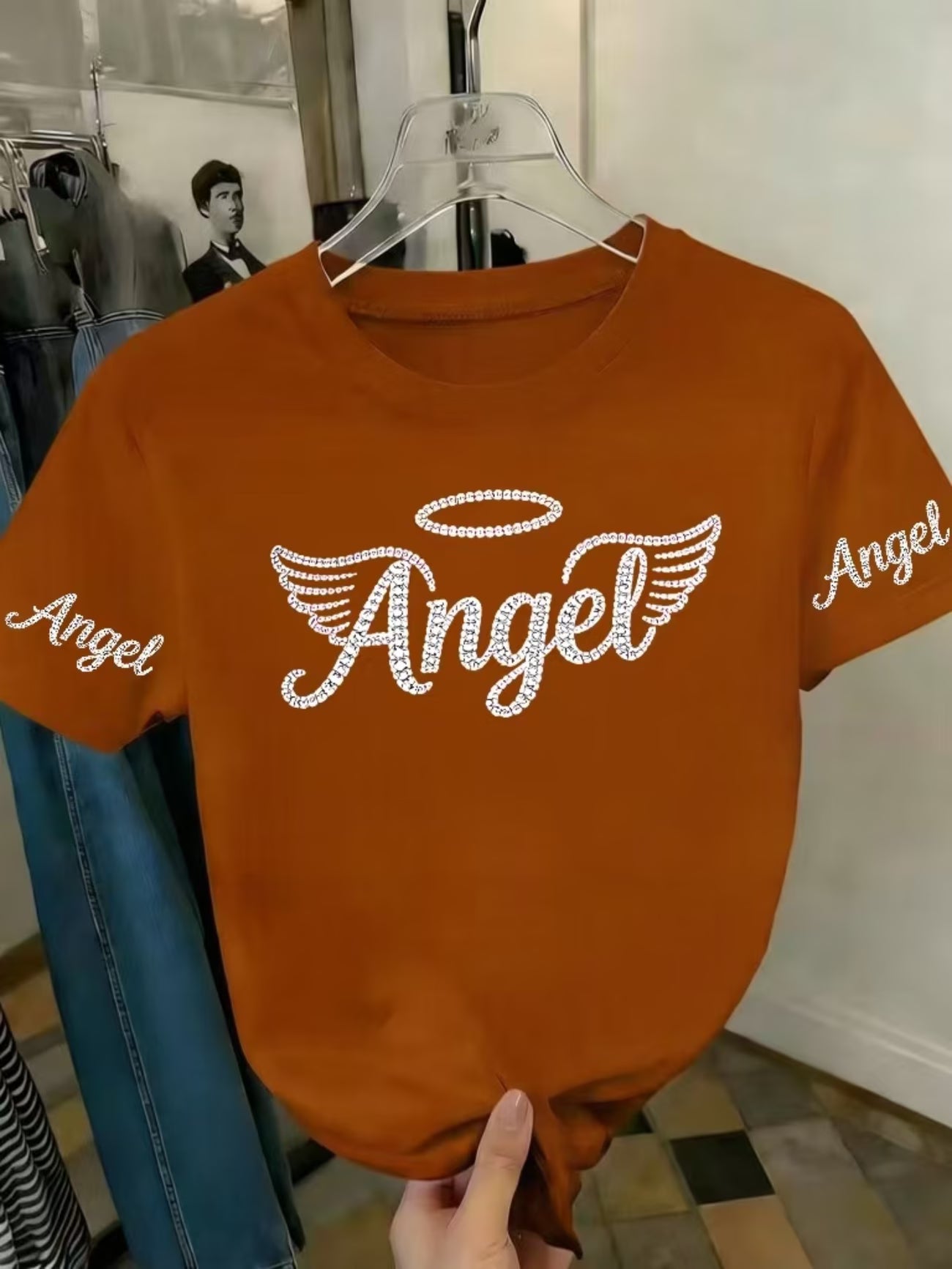 Angel Letter Print T-Shirt