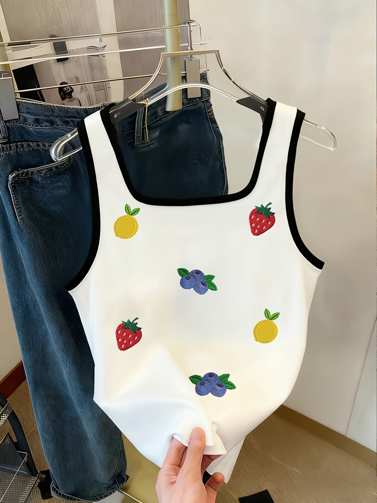 Women's Y2K Fruit Print Camisole Top — Set of Two