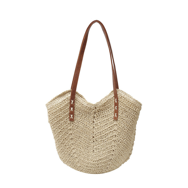 Straw Handbag Holiday Shoulder Bag Fashion Tote Bag