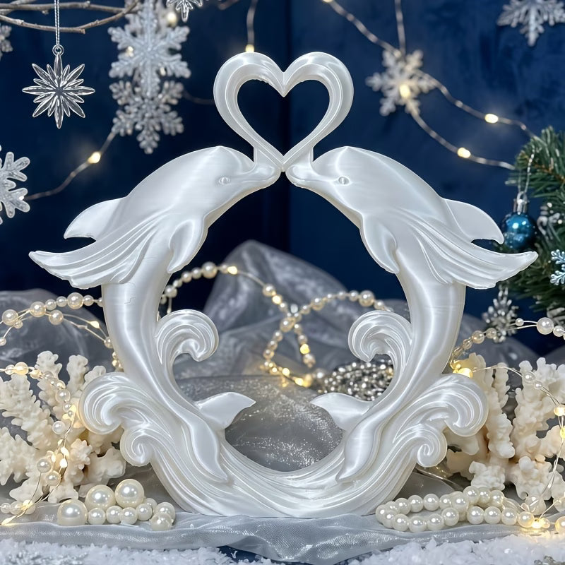 Dolphin Sculpture — Elegant Coastal Home Ornament