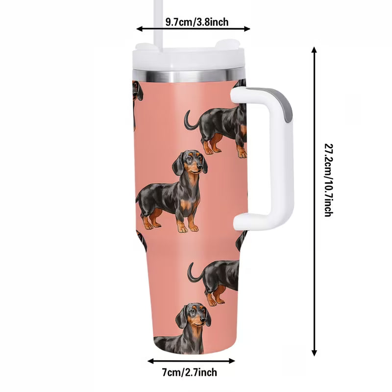 40oz Stainless Steel Tumbler with Straw
