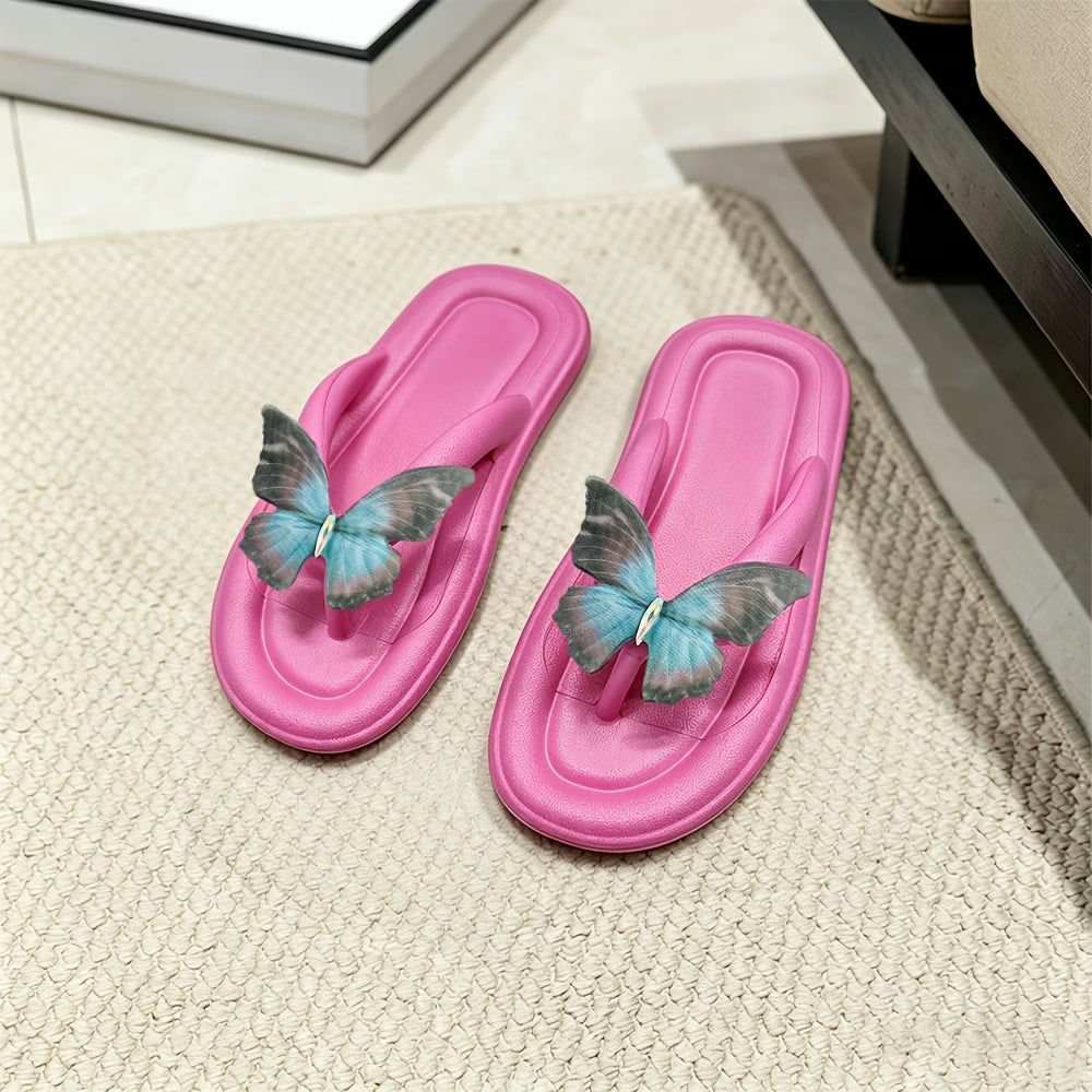 Women's Butterfly Flip Flop Slides
