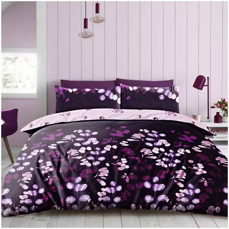 Super Dreamer 4-Piece Reversible Botanical Bedding Set