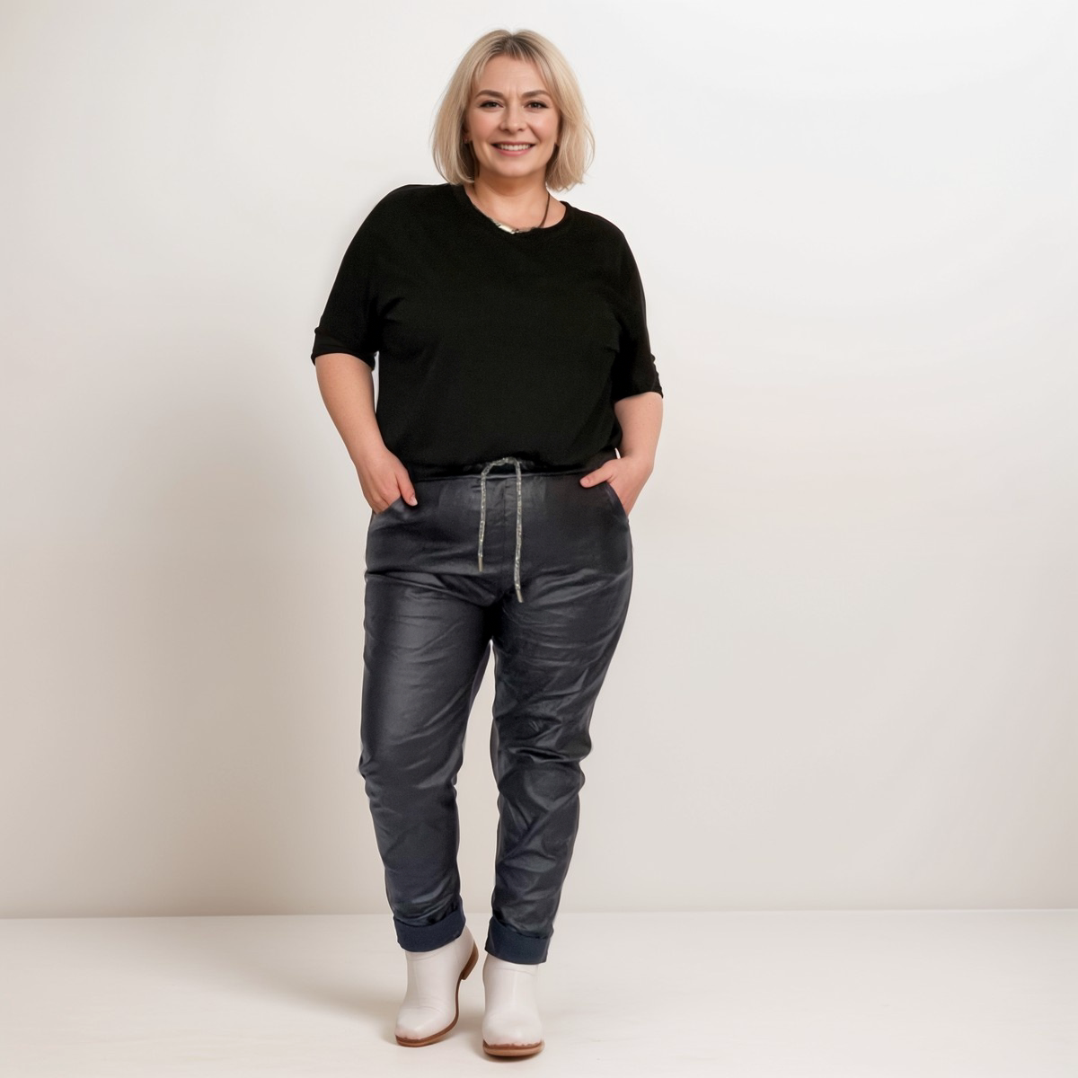 FAUX LEATHER VERY STRETCHY MAGIC TROUSERS / JEANS