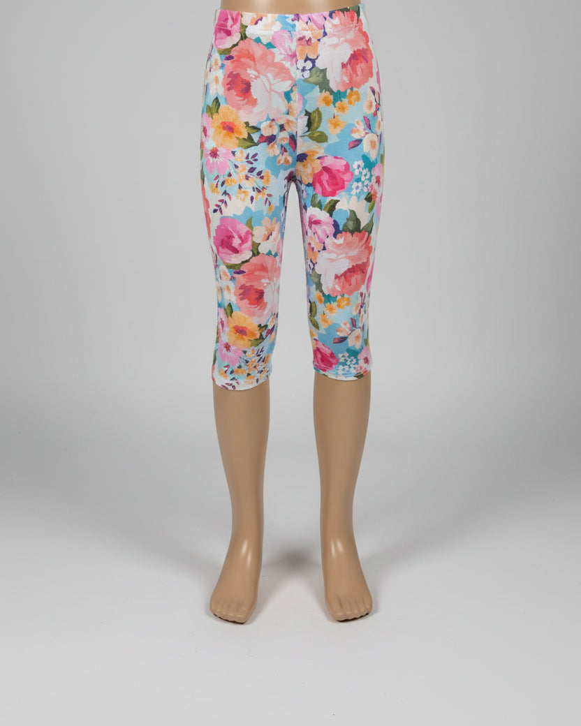 Flower patterned Capri leggings, choice of size & design!