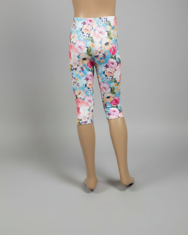 Flower patterned Capri leggings, choice of size & design!
