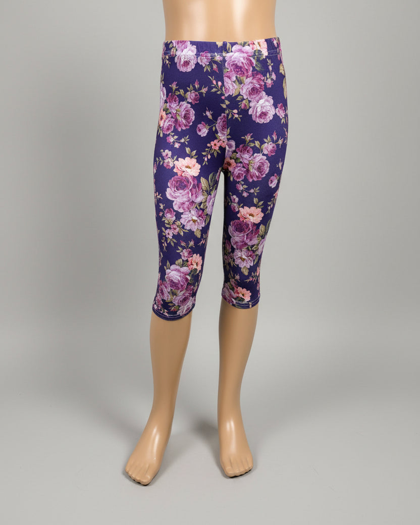 Flower patterned Capri leggings, choice of size & design!
