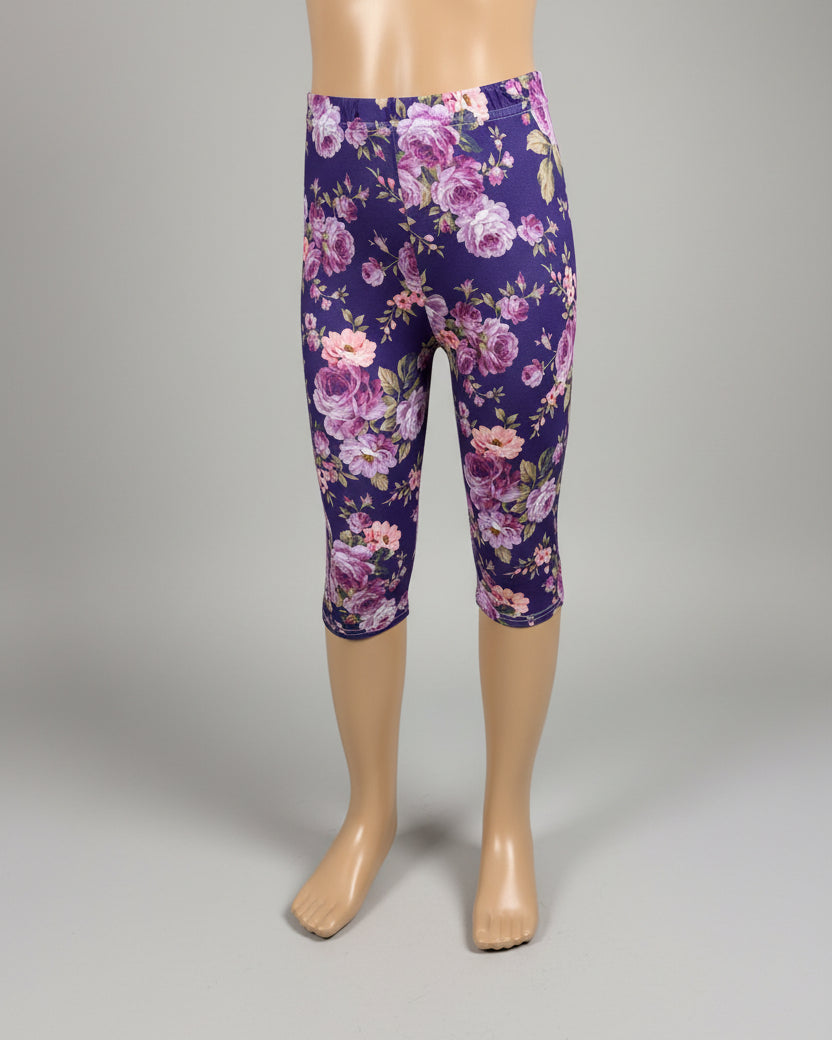 Flower patterned Capri leggings, choice of size & design!