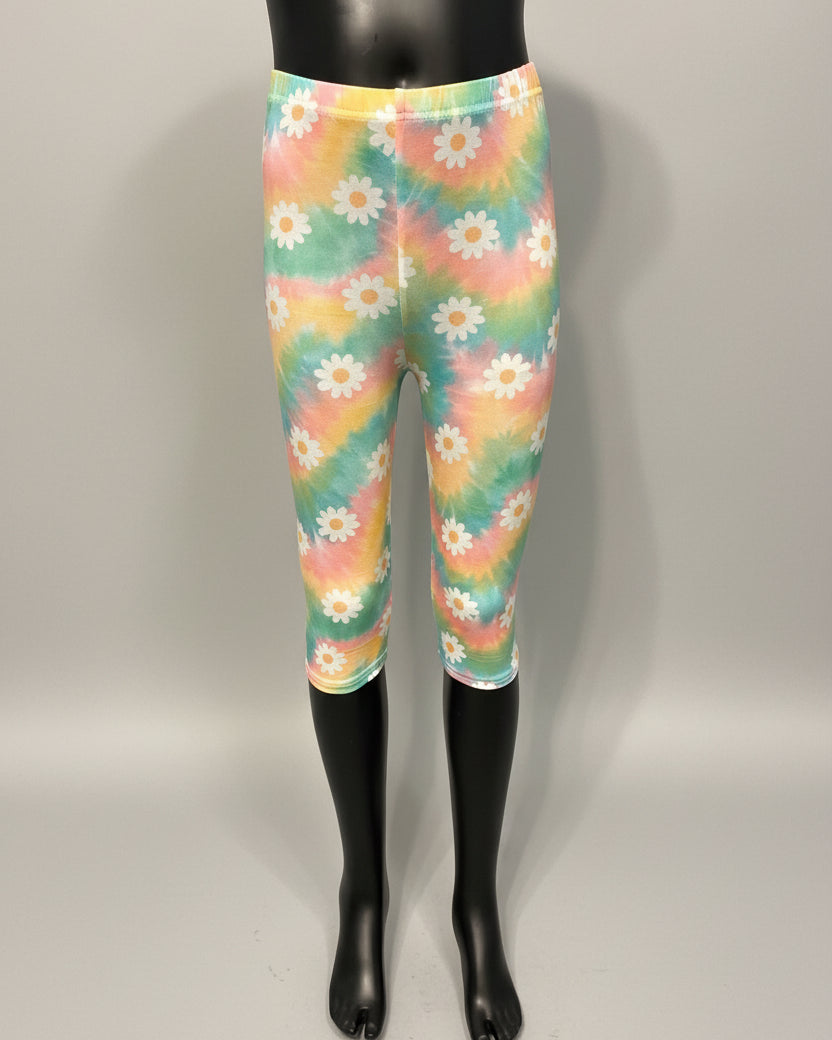 Flower patterned Capri leggings, choice of size & design!