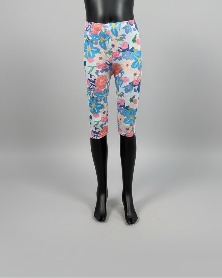 Flower patterned Capri leggings, choice of size & design!