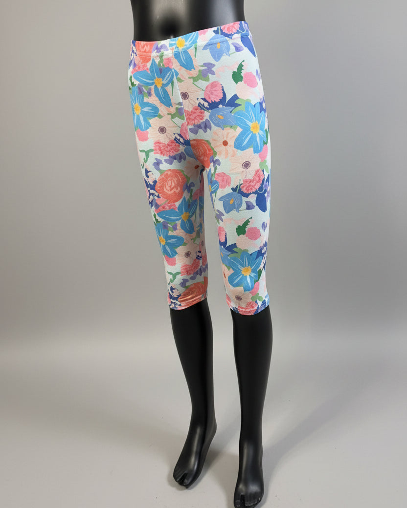 Flower patterned Capri leggings, choice of size & design!