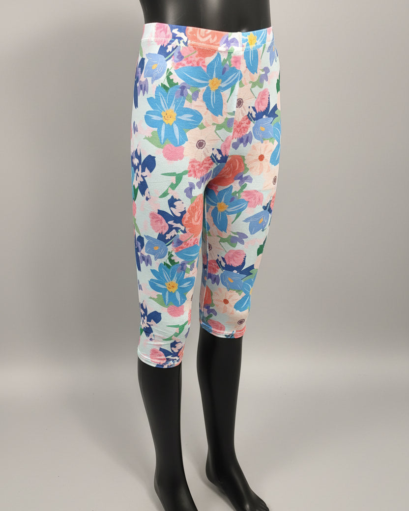 Flower patterned Capri leggings, choice of size & design!