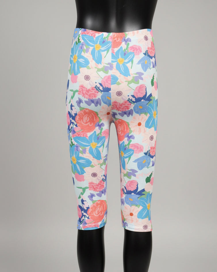 Flower patterned Capri leggings, choice of size & design!
