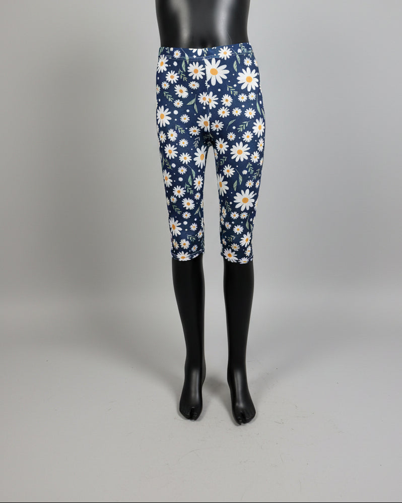 Flower patterned Capri leggings, choice of size & design!