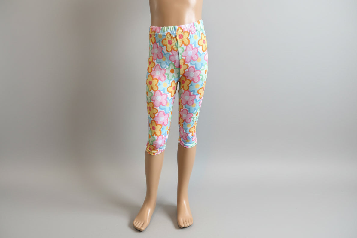 Flower patterned Capri leggings, choice of size & design!