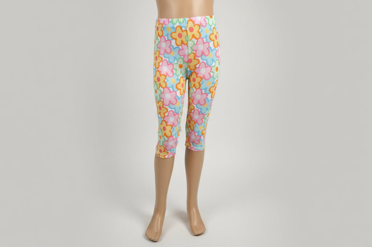 Flower patterned Capri leggings, choice of size & design!