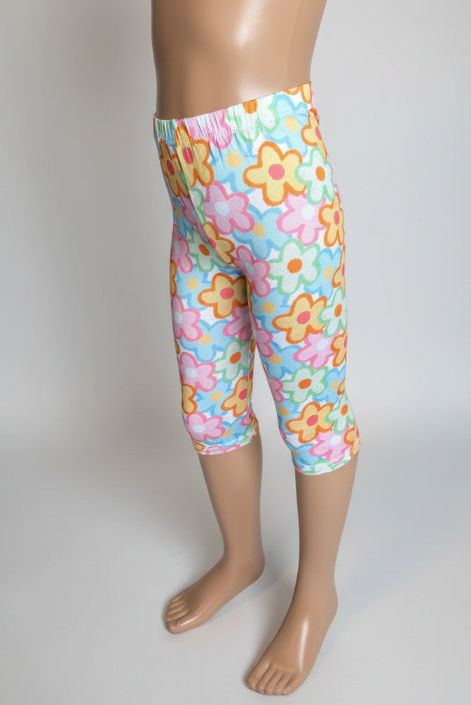 Flower patterned Capri leggings, choice of size & design!