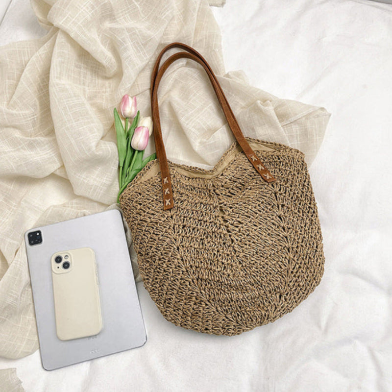 Straw Handbag Holiday Shoulder Bag Fashion Tote Bag