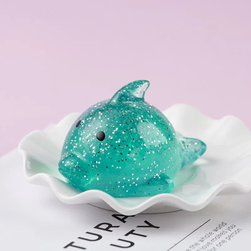 Glitter Squishy Mochi Fidget Toys | Cute Sensory Stress Relief Squeeze Toys