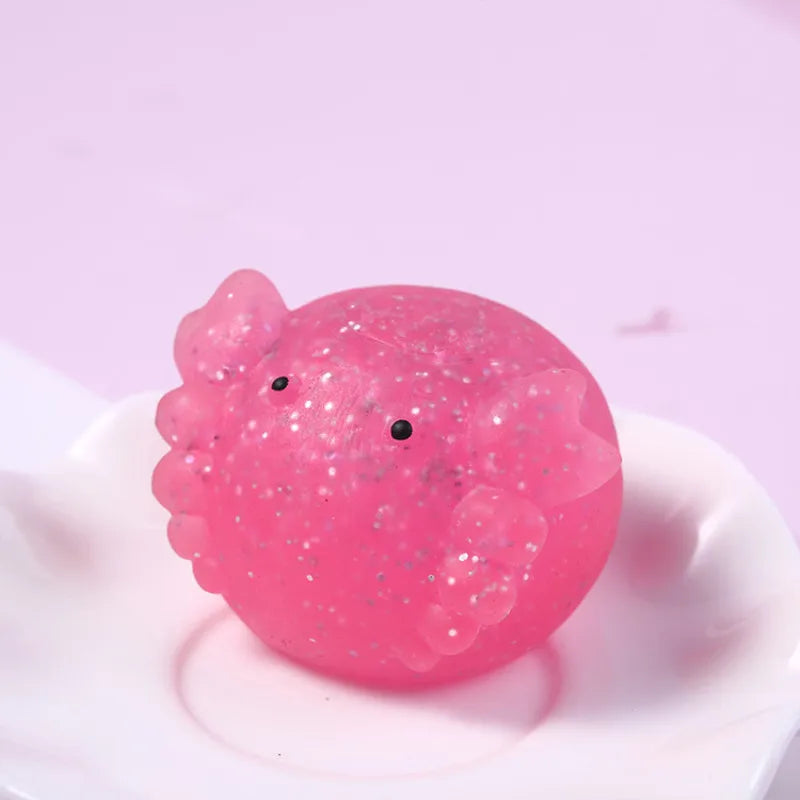 Glitter Squishy Mochi Fidget Toys | Cute Sensory Stress Relief Squeeze Toys