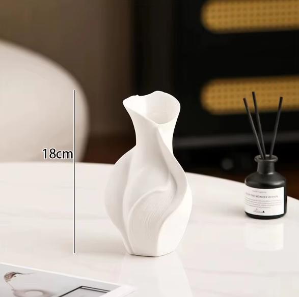 Nordic Ceramic Vase – Minimalist Abstract Home Décor