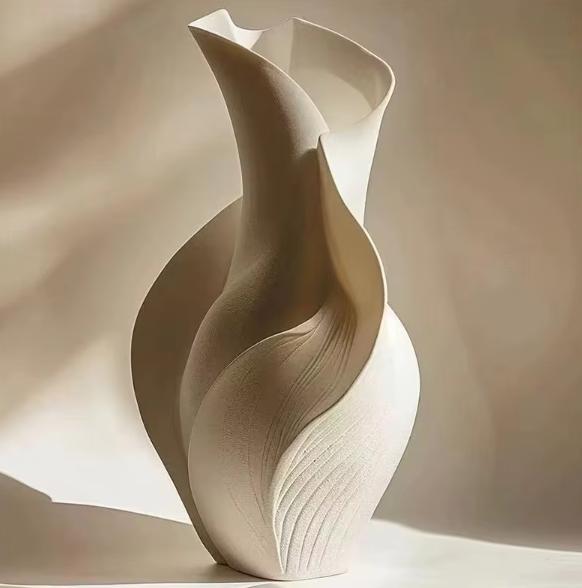 Nordic Ceramic Vase – Minimalist Abstract Home Décor