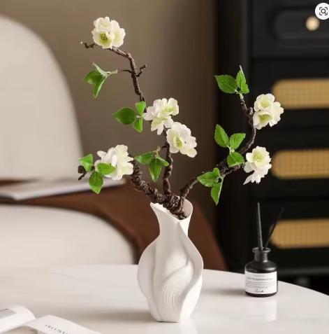 Nordic Ceramic Vase – Minimalist Abstract Home Décor