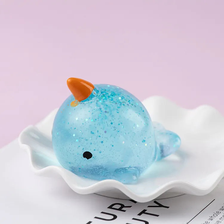 Glitter Squishy Mochi Fidget Toys | Cute Sensory Stress Relief Squeeze Toys