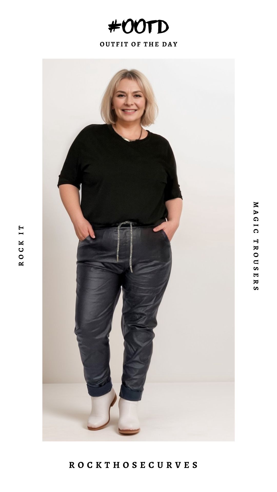 FAUX LEATHER VERY STRETCHY MAGIC TROUSERS / JEANS