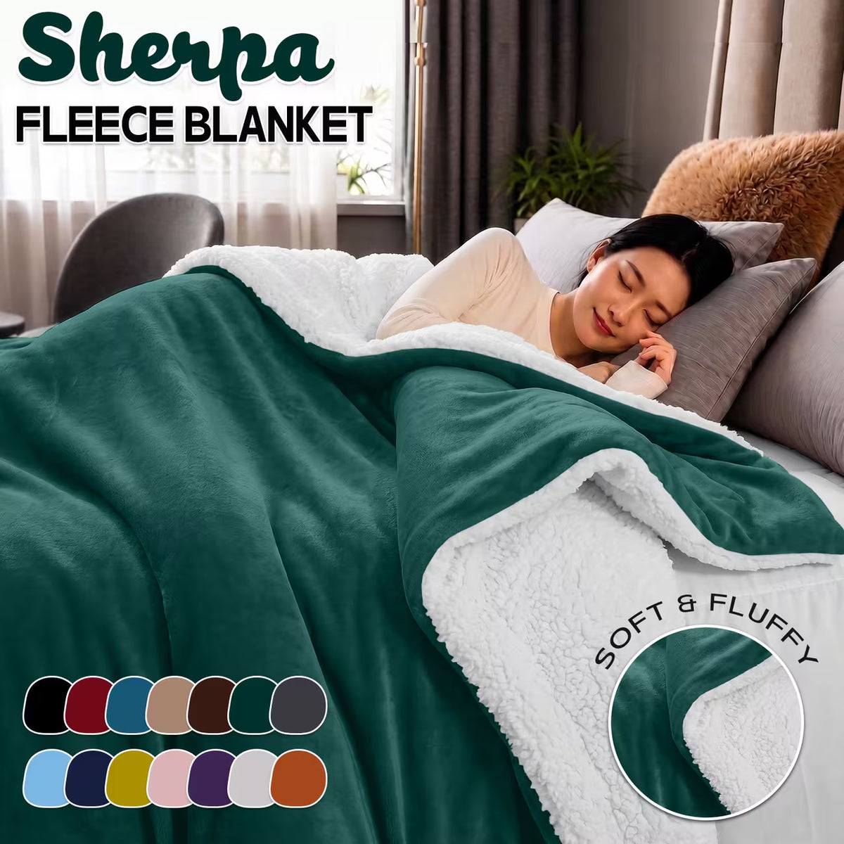 Double-Sided Sherpa Blanket