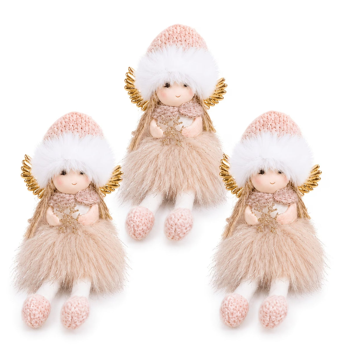 3pcs Christmas Angel Decoration Set