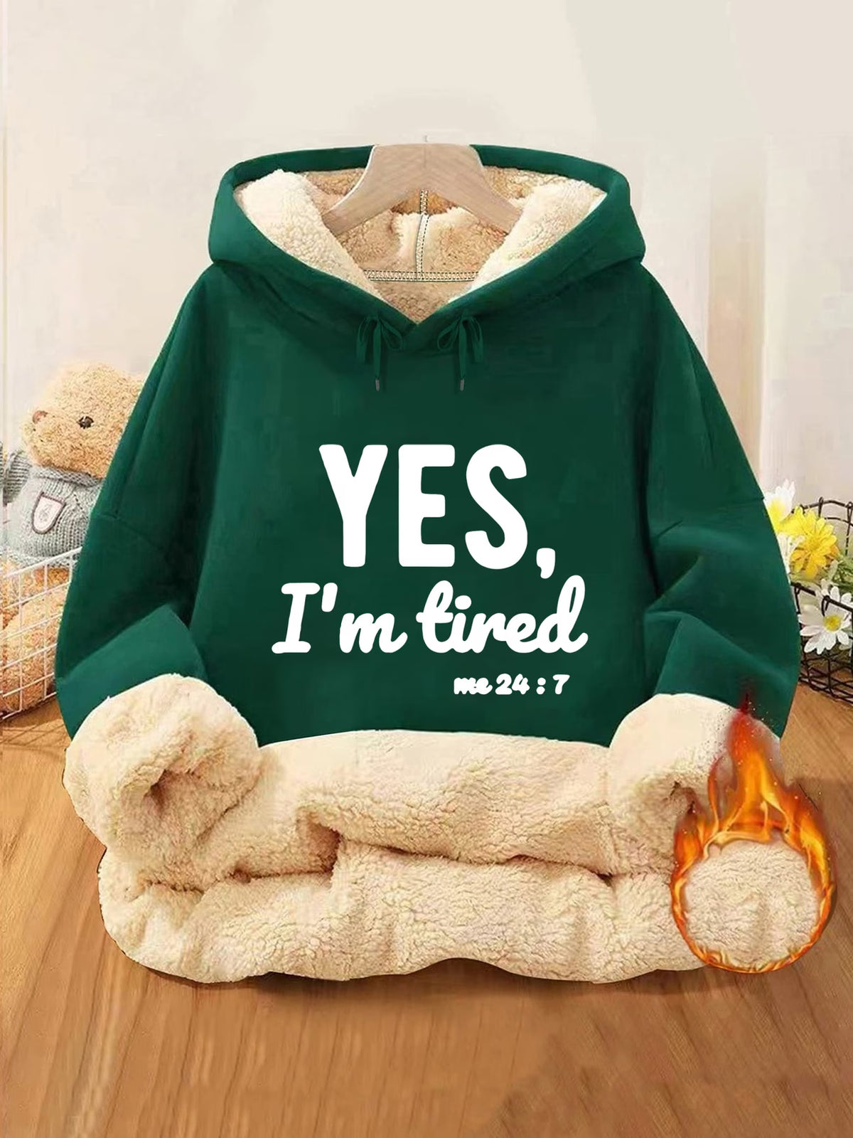Women's Thick Fleece-Lined Pocket Hoodie