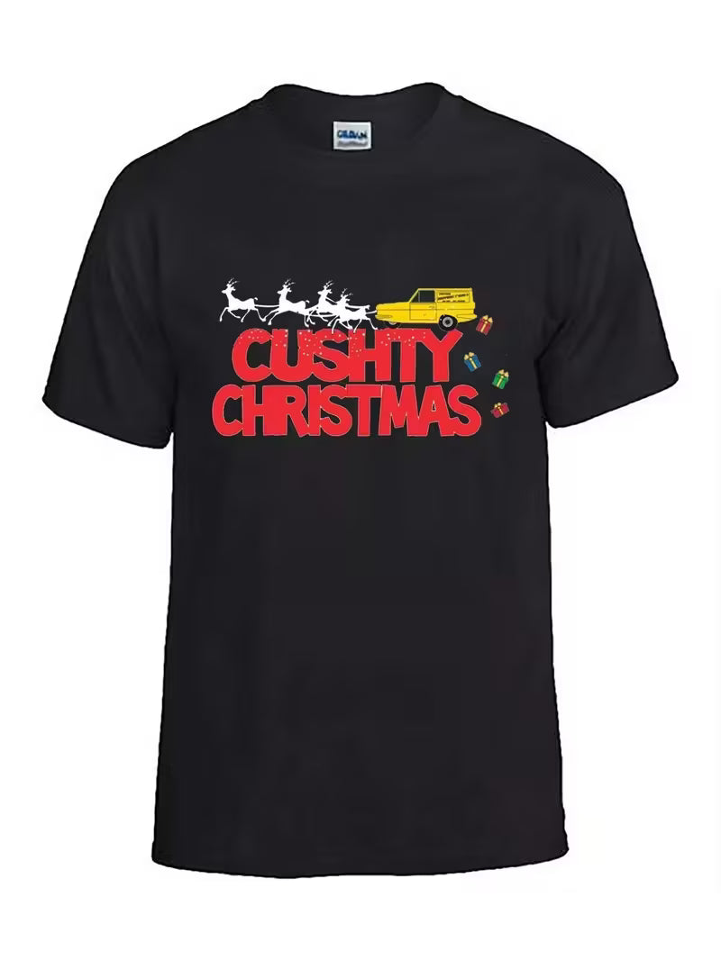 Men'S Only Fools and Horses Inspired Cushty Christmas Ugly Sweater T-Shirt