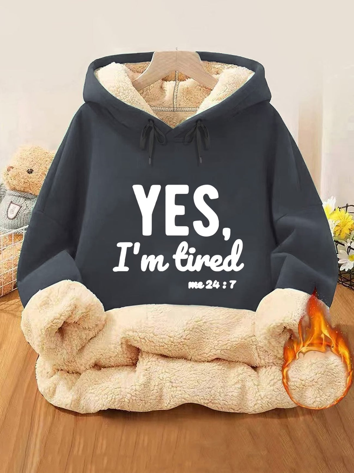 Women's Thick Fleece-Lined Pocket Hoodie