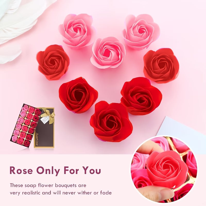 18-Piece Rose Petal Soap Gift Box