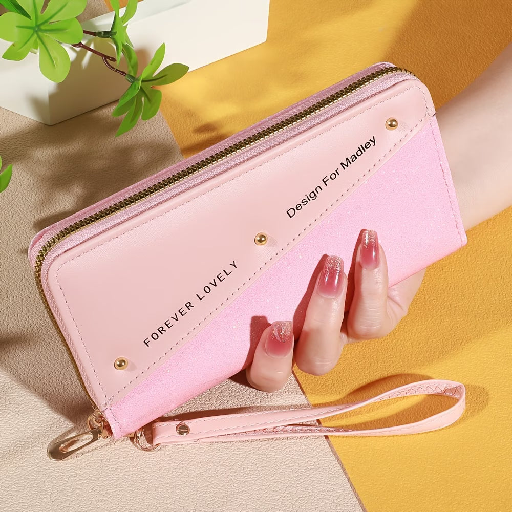 Women's Long Wallet with Wrist Strap – Korean Style Clutch Handbag