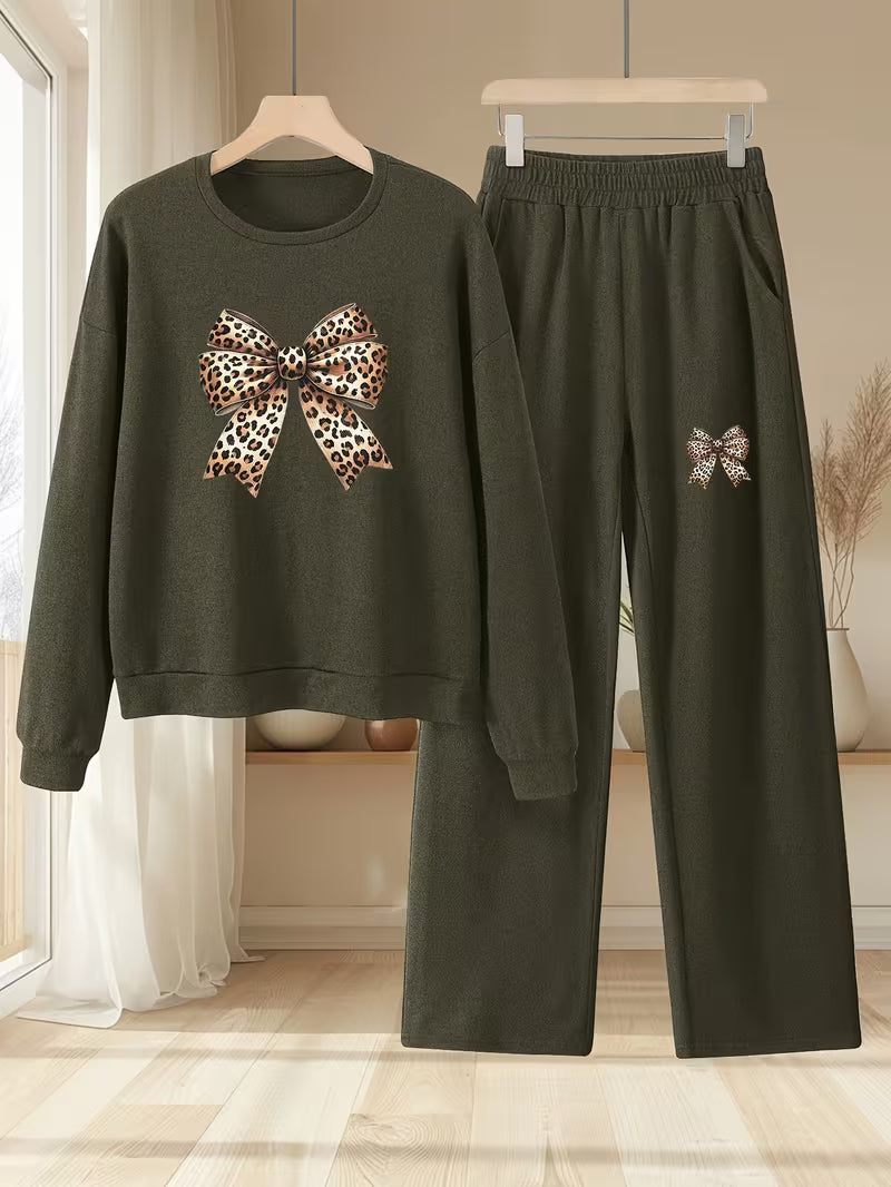 2pcs Set Autumn-Winter New Butterfly Print