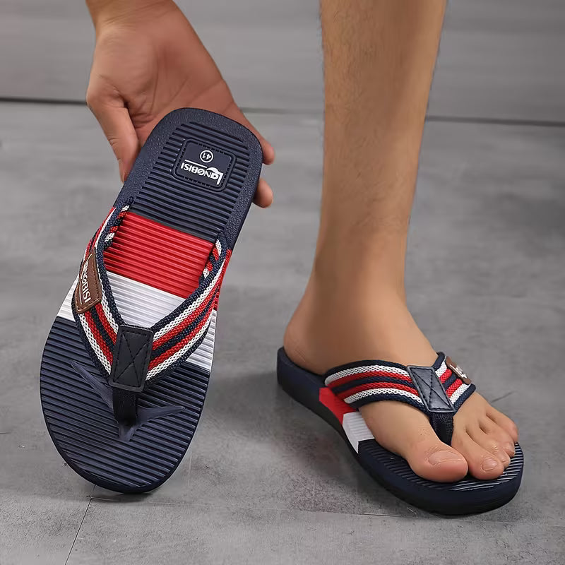 Men's Herringbone Slip-On Beach Shoes
