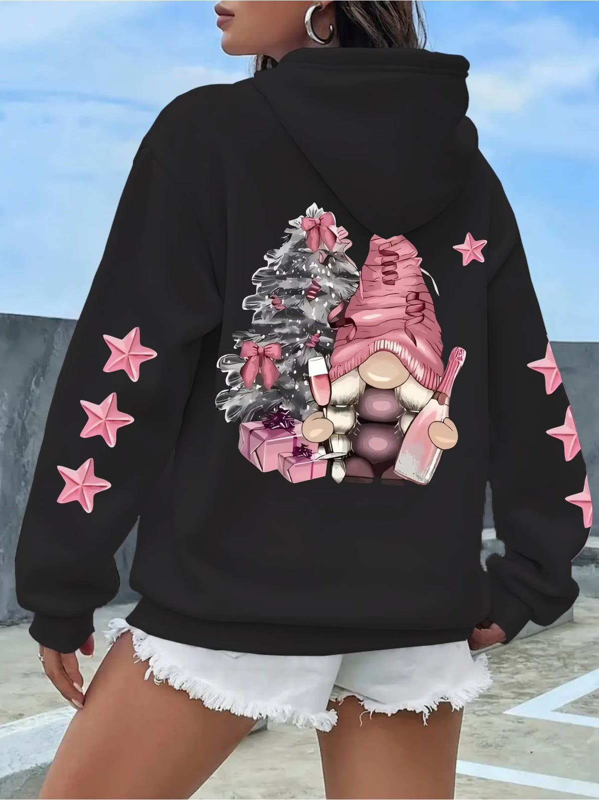 Women's Christmas Santa Pattern Printed Sweatshirt