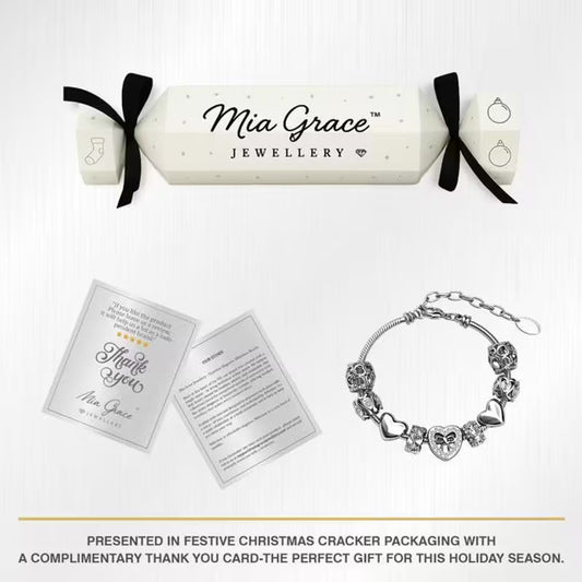 MGJ™ Women'S Heart Charm Bracelet with Austrian Crystals