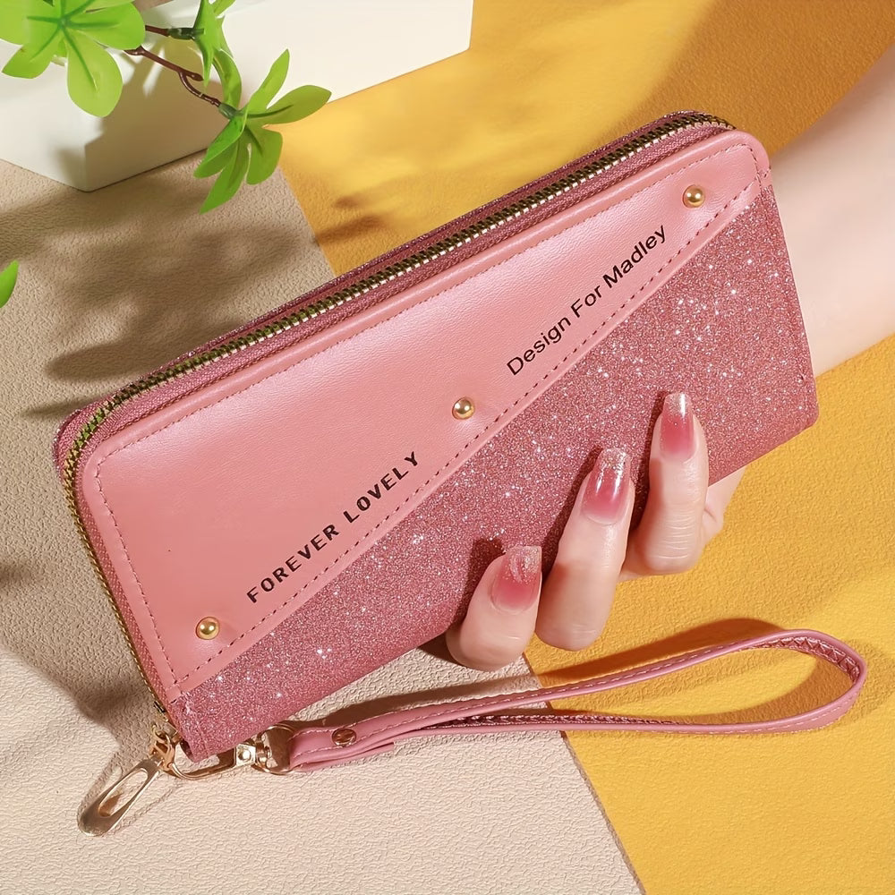 Women's Long Wallet with Wrist Strap – Korean Style Clutch Handbag
