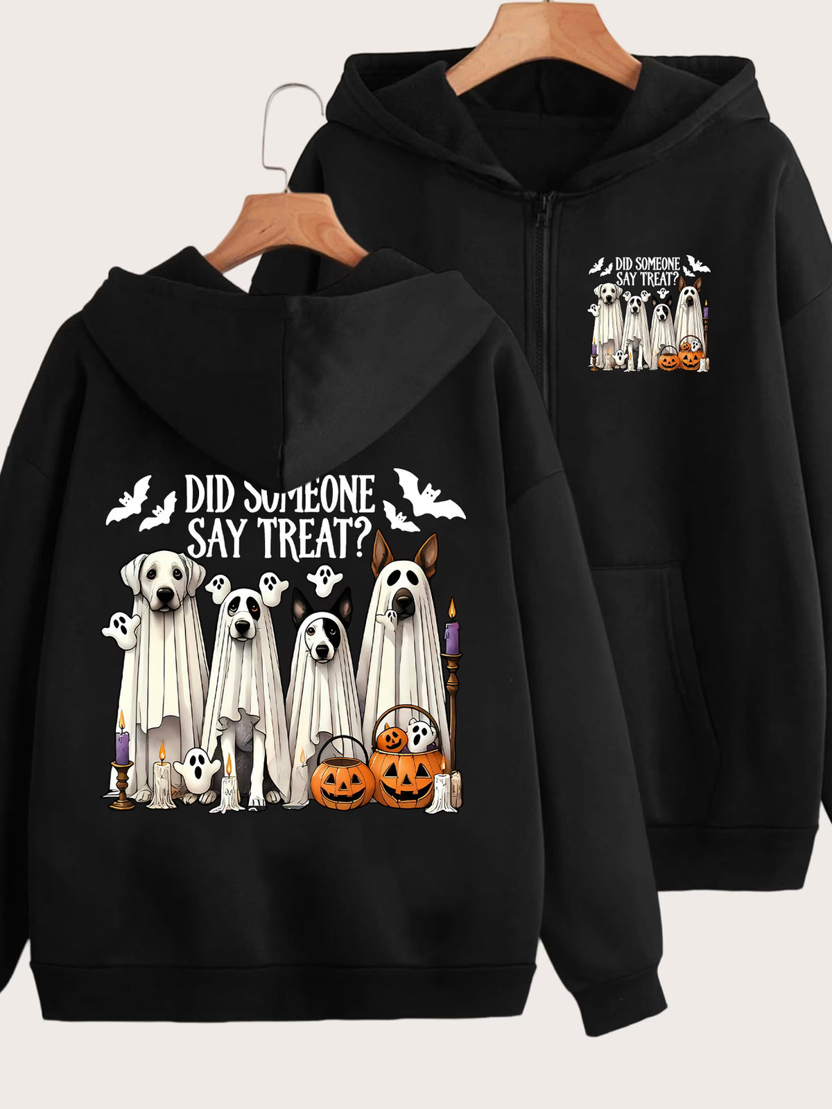 Fun Cartoon Pattern Print Y2K Zip-Up Hoodie Cardigan | All-Season Casual Jacket
