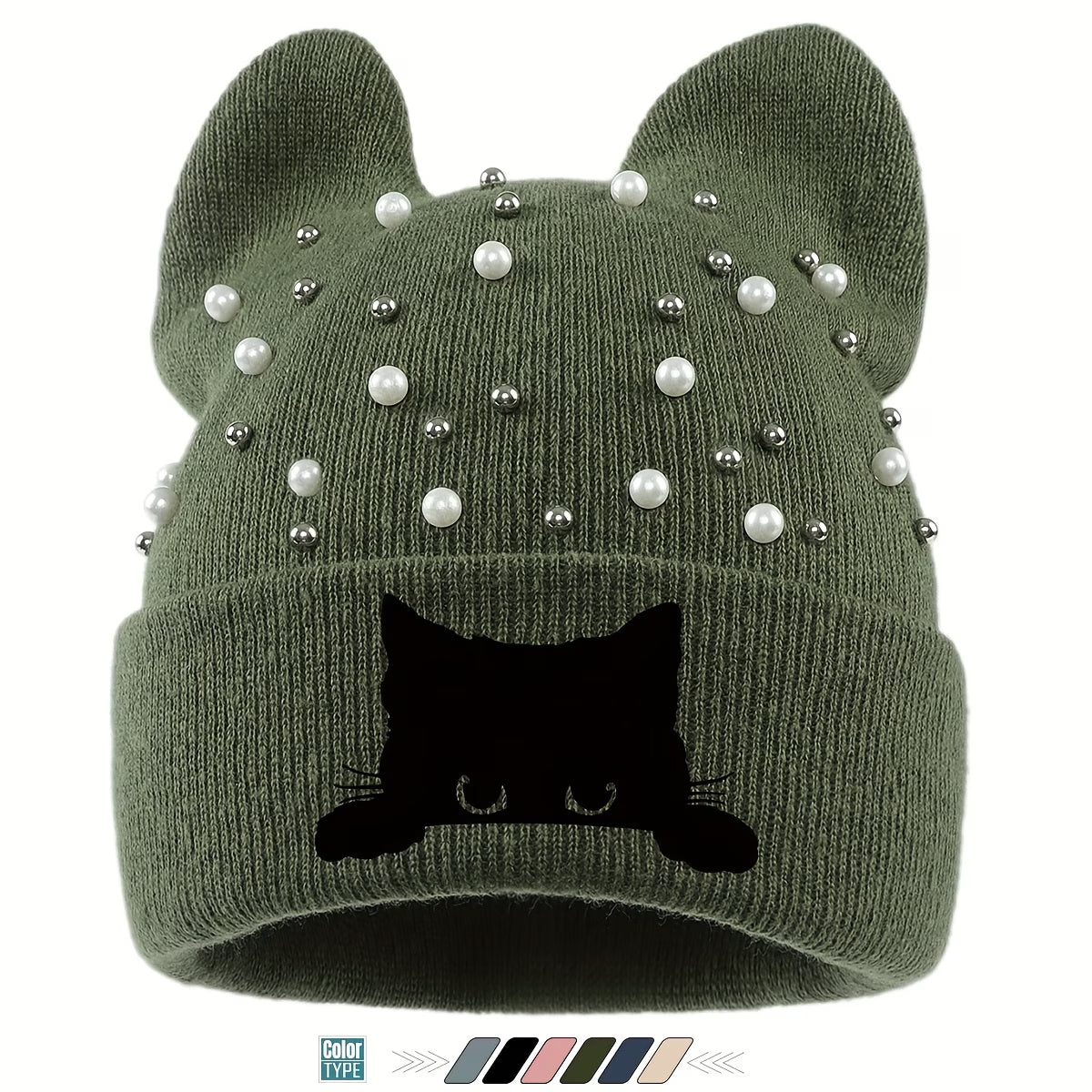 "Judging You Silently" Cat Ears & Devil Horns Beanie – Unisex