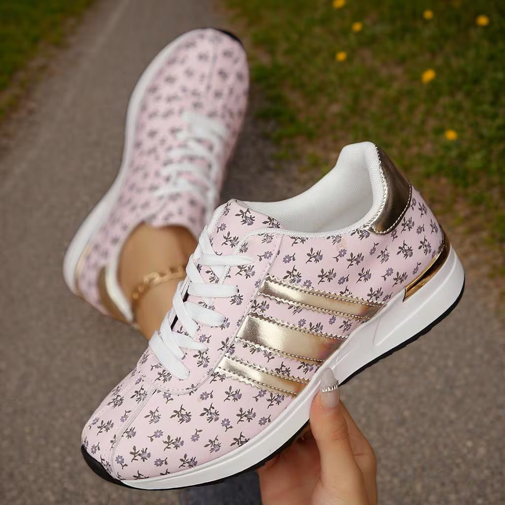 Floral Print Lightweight Sneakers