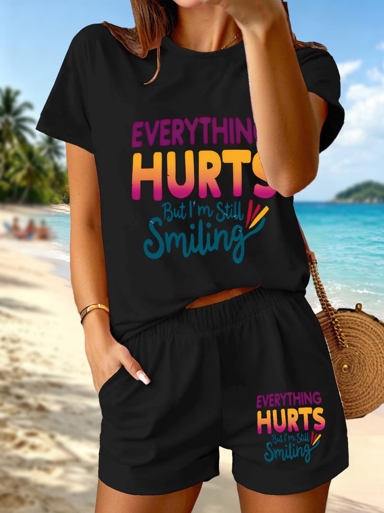 Everything Hurts But I'm Still Smiling Athletic Set
