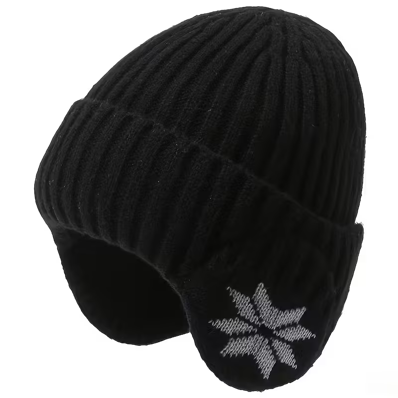 Unisex Fleece Winter Knit Hat with Ear Coverage