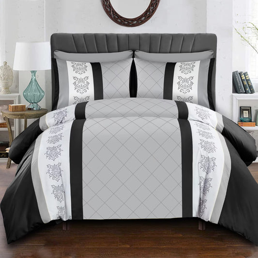 3PCS Reversible Microfiber Bedding Set with Pillowcases